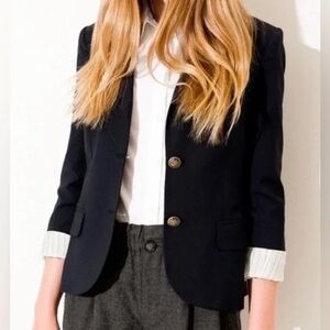 Talula Exeter Wool Blend Blazer in Black